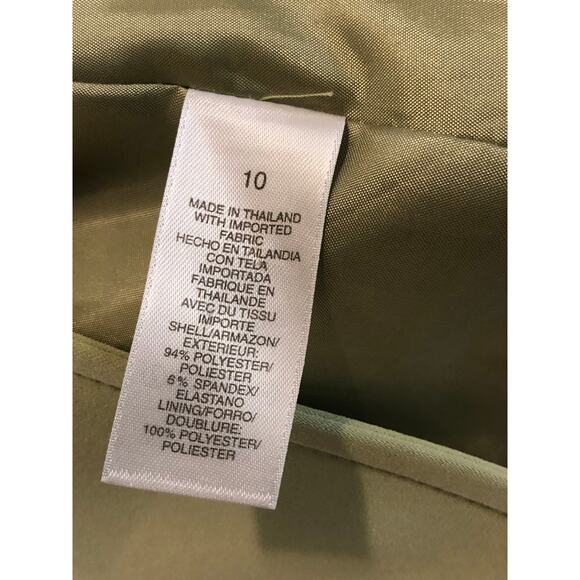 Liz Claiborne Suits Women Size 10 Lapel Notch Collar 3 Button Closure Lime Green - Picture 8 of 9